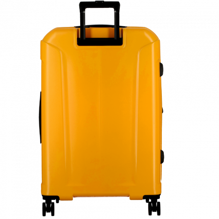 Valise jaune 4 roues extensible 77cm, de la collection Glossy de JUMP Bagages