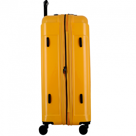 Valise jaune 4 roues extensible 77cm, de la collection Glossy de JUMP Bagages