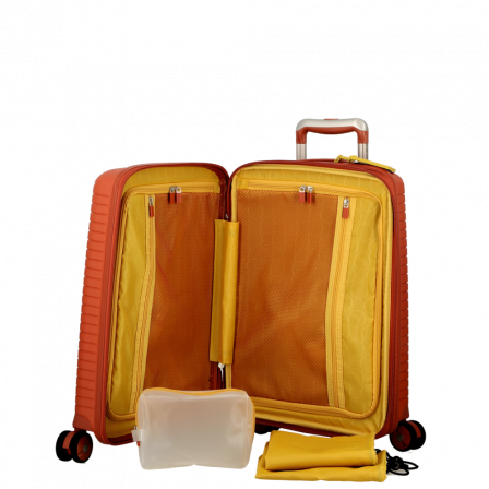 Valise Terracotta-Orange 4 roues Extensible 76x51x31/36 cm Évaé | Jump® Bagages