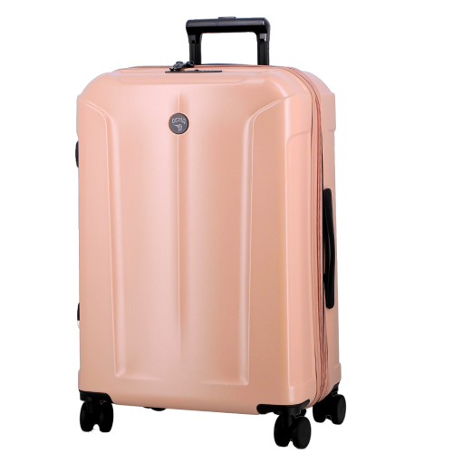 Valise rose 4 roues extensible 67cm, collection Glossy de JUMP Bagages