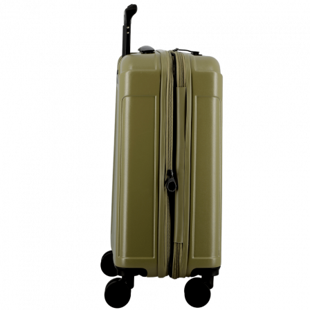 Valise kaki 4 roues cabine extensible 55cm largeur 40cm, collection Glossy de JUMP Bagages