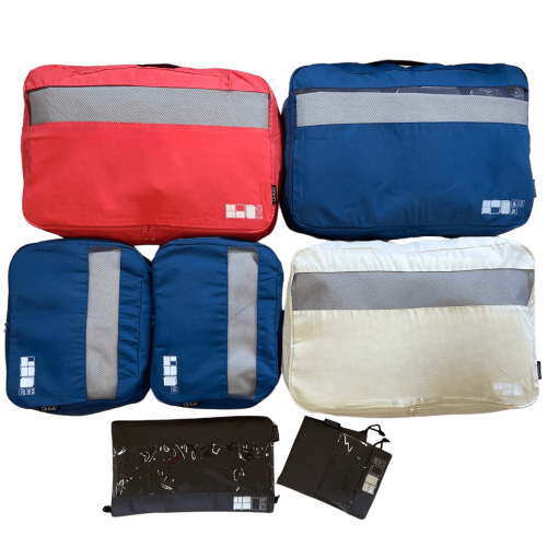 Set de 7 pochettes de voyage taille L| Jump® Bagages