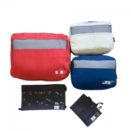 Set de 7 pochettes de voyage taille S| Jump® Bagages