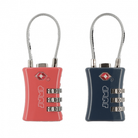Cadenas TSA à câble à combinaison 3 chiffres marine| Jump® Bagages