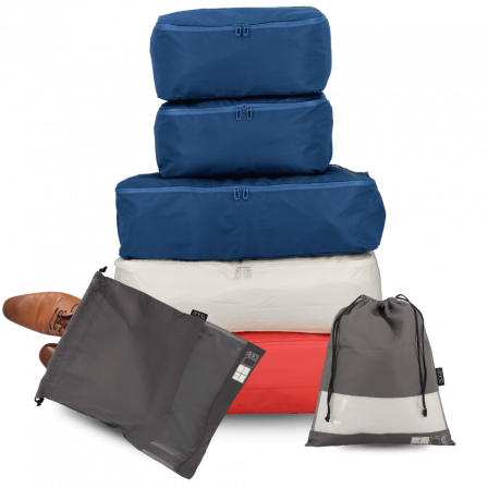 Set de 7 pochettes de voyage taille L| Jump® Bagages