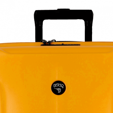 Valise jaune 4 roues extensible 77cm, de la collection Glossy de JUMP Bagages