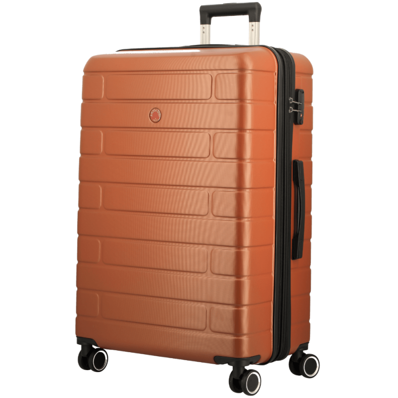 Valise 4 roues Jumbo Extensible 76 cm Terracotta orange | Jump® Bagages