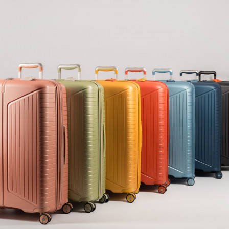 Valise Rose 4 roues Extensible 55x40x20/24 cm