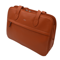 Porté Epaule 40 cm - portable 15" terracotta UPPSALA CUIR| Jump® Bagages
